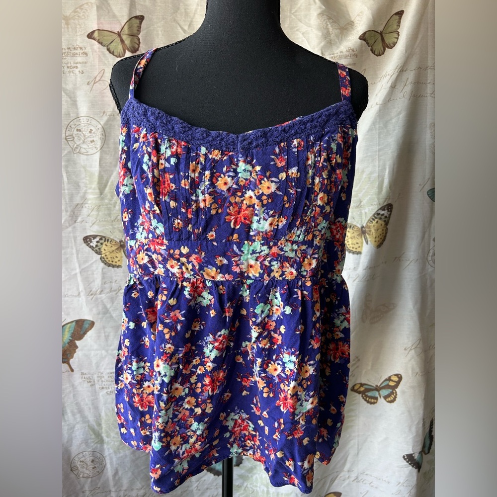 Torrid babydoll floral tank top